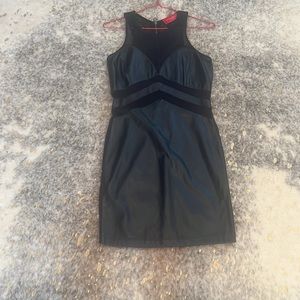 Faux leather dress